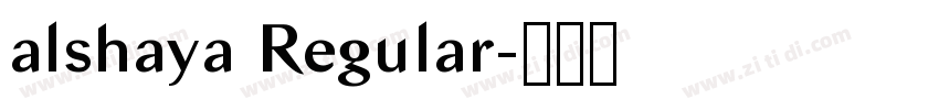alshaya Regular字体转换